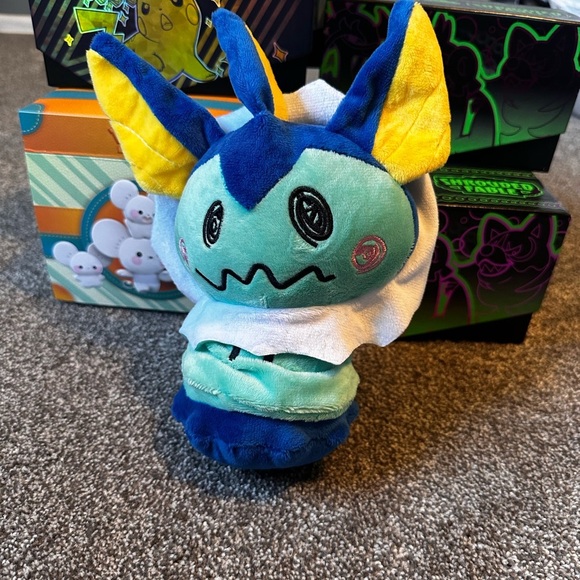 Pokémon Vaporeon Mimikyu Plushie Medium Size - Picture 1 of 2